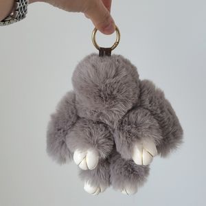 Purse keychain, leather and fur!